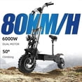 thumbnail image 2 of AJOOSOS X60 Adult Foldable Electric Scooter, 6000W Dual Motor, 80KM/H Max Speed, 80KM Range, Off-Road Tires, 2 of 7