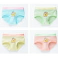 thumbnail image 6 of Esaierr Toddler Kids Girls Underwear 2-9 Years Baby Panties Cotton Breathable Cute Cartoon Print Triangle Underwear 4PCS Panties Shorts, 6 of 6