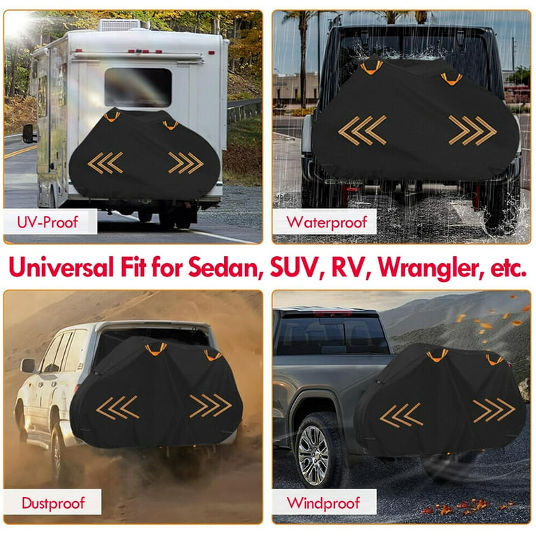 Rv Clear Bike Cover Fits 1-2 Bikes Protect Your Bikes On Hitch