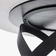 thumbnail image 6 of POVISON 51"Modern Round Glossy White Dining Table for 4, Sintered Stone Tabletop With Black X Carbon Steel Base, 6 of 14