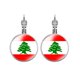 thumbnail image 1 of LUVCLS Pendientes con la bandera del Líbano, pendientes colgantes con la bandera del Líbano, pendientes de cedro del Líbano, colgante redondo con forma de árbol con la bandera del Líbano, 1 of 1