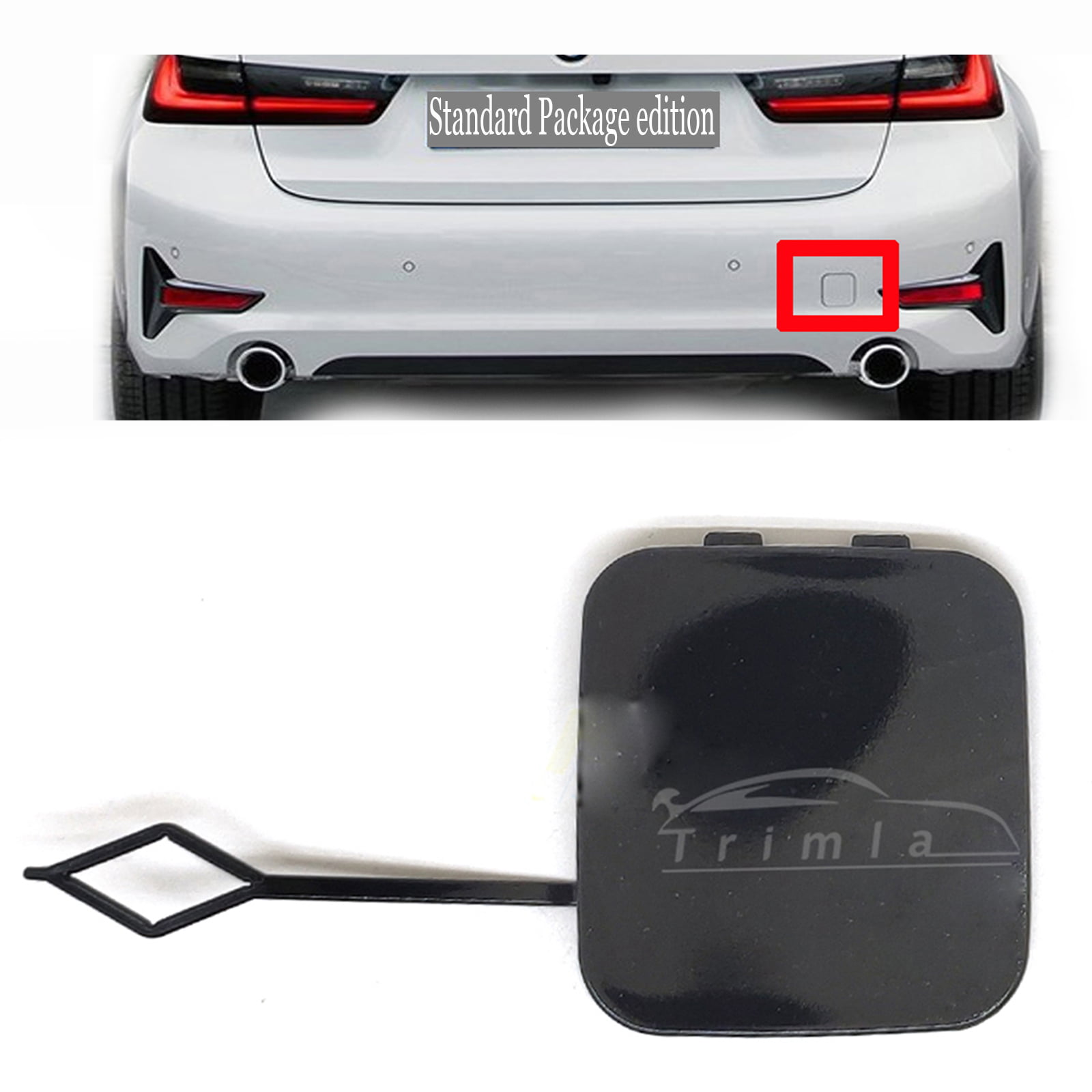 Trimla REAR TOW Cover for 06-09 BMW 3 series 2door Fit 318d 320i