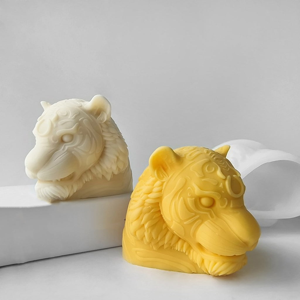 Silicone Mold 3D Head Gypsum Resin Castings Cake Baking for Fondant Chocolate Decorating Tool Head Silicone Gypsum Mold Epoxy Castings Soap Chocolate Cake Baking Tool Table Home Decorations