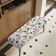 thumbnail image 3 of Psesaysky Terrazzo Speckle Durable Stretch Bench Protector, Washable Polyester Spandex Fabric Rectangular Long Bench Cover for Bedroom Patio Dining Room, 3 of 9
