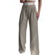 thumbnail image 1 of Pantalones de yoga Gibobby Pantalones casuales adelgazantes de moda de color sólido Gris M, 1 of 5