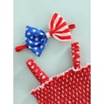 thumbnail image 4 of DcoolMoogl 2Pcs Infant Baby Girl 4th of July Outfit Strap Ruffle Star Flag Romper 3 6 12 18 Months Independence Day Clothes Sets, 4 of 7