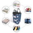 thumbnail image 3 of DouZhe 50L Rectangular Laundry Basket, Kawaii Pastel Cats Prints Waterproof Foldable Laundry Hamper with Aluminum Handles, 3 of 6