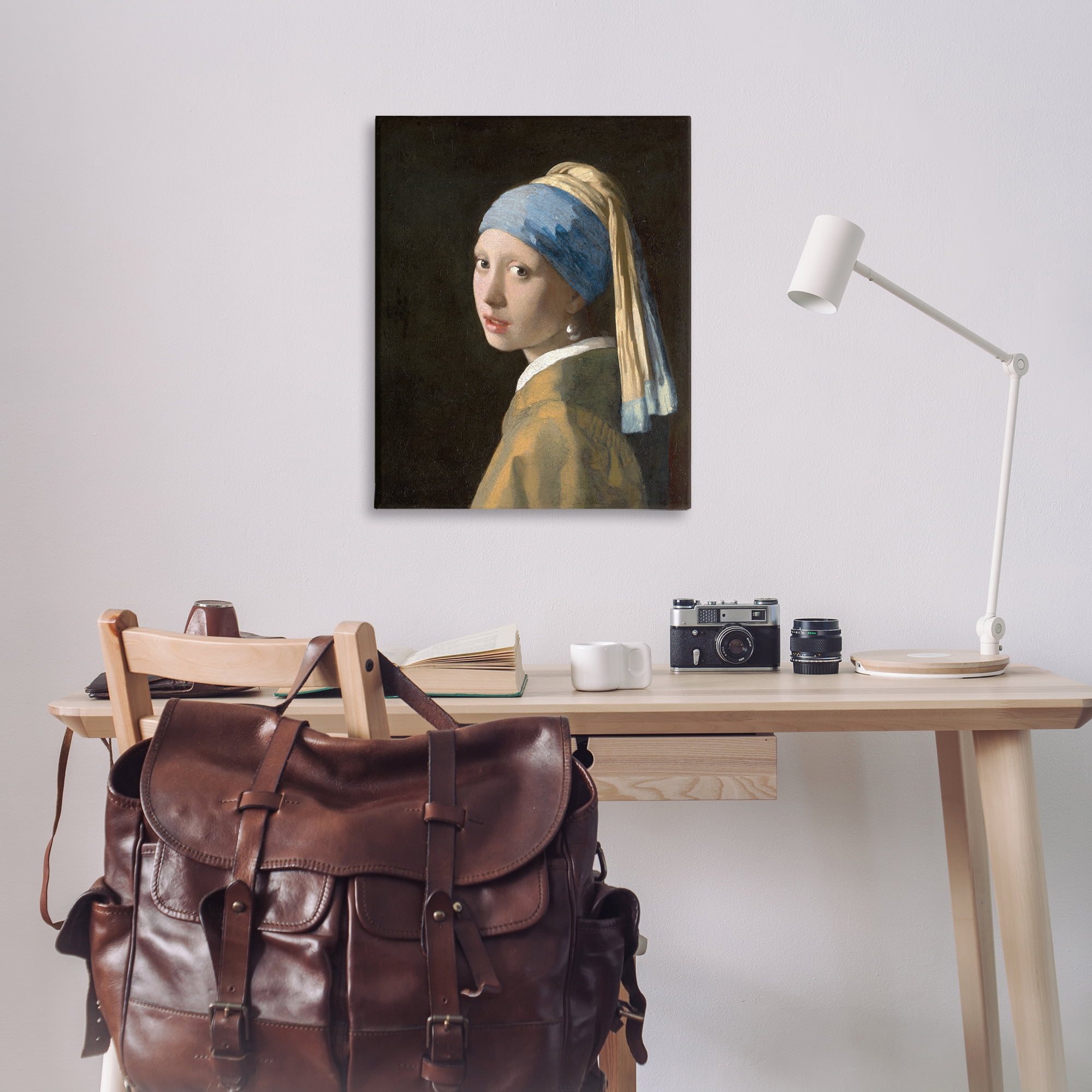 Stupell Industries Classical Vermeer Pearl Earring People Painting Wrapped Canvas Art Print Wall Art, 30 x 40