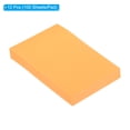 thumbnail image 3 of Notas adhesivas fluorescentes Uxcell de 3" x 2", blocs de notas autoadhesivos de 100 hojas/pad, naranja, paquete de 12, 3 of 5