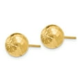 thumbnail image 2 of 14k Yellow Gold Large 9mm Diamond-Cut Mirror Ball Post Stud Earrings, 2 of 4