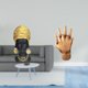 thumbnail image 2 of Estatua de mujer africana,Estante de oficina con estatua de mujer africana,Adorno de figura de resina delicado para el hogar,Escultura de mano,Escultura de mano,manos entrelazadas,amantes, 2 of 8