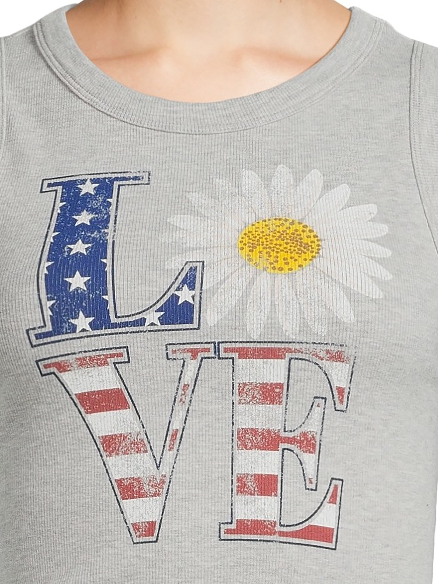 Self Esteem Juniors Graphic Tank Top with Ruched Sides