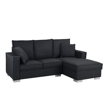 chaise sectional couch linen sofa shape fabric grey space dark classic dialog displays option button additional opens zoom