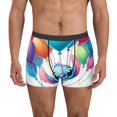 thumbnail image 1 of Qekee Stitch Print Men's Boxer Briefs, Soft & Comfortable Underwear,Moisture-wicking Breathable Breathable Boxer-Large, 1 of 5