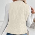thumbnail image 4 of WTOBBY Women's Fashionable Cotton Vest, Thin And Slim Short Cold-proof Warm Vest, Lightweight and Fitted Vest for Layering in Chilly Conditions,White 2XL, 4 of 8