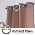 thumbnail image 2 of Quality Home Oxford Anti-Rust Silver Grommet Curtains- Set of 2 Panels – Window Treatment for Porch, Patio, Pergola, Sunroom, Gazebo, Living Room, Sliding Door (Beige, 52”W x 84”L), 2 of 4