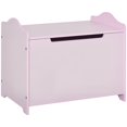 thumbnail image 1 of Qaba Kids Wooden Toy Storage Box Organizer Chest with Magnetic Hinge, Pink, 1 of 10