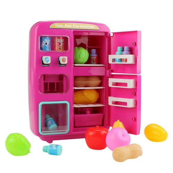 De Juguetes Para Nevera, Máquina Expendedora De Comida Para Juego De Imitación, Juguete Con Timbre De Iluminación Para Niños, Juguetes De Cocina 1 Juego Vogacara FN003174-00