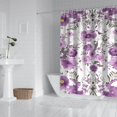 thumbnail image 2 of Waterproof Purple Floral Wildflower Farmhouse Shower Curtain 72x72 Inch Boho Style Polyester Unique Shower Curtain for Bathroom Hotel Home Decor with 12 Plastic Hooks, 2 of 5