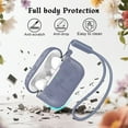 thumbnail image 3 of MATEPROX Flower Design Compatible with AirPods Pro 3 Case with Keychain/Hand Strap, Pro 3rd Generation[2025] Silicone Protective Headphone Cover Support Wireless Charging-Lavender Purple, 3 of 8