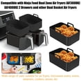 thumbnail image 2 of 2 Pcs Casserole en Silicone pour Friteuse à Air Chaud avec Poignée, Doublure Réutilisable en Silicone pour Friteuse à Air, Panier Rectangulaire Résistant à la Chaleur pour Friteuse à Air et 4 Tapis en Silicone, 2 of 9