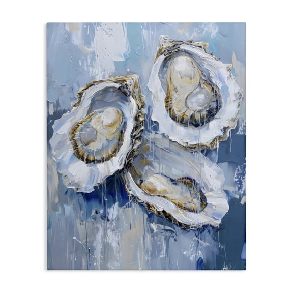 Stupell Industries Vibrant Blue Oysters Canvas Wall Art, design by Creative Studio