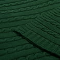 thumbnail image 4 of Organictune Cotton Cable Knitted Throw Blanket, Lightweight and Breathable Soft Blanket for Sofa and Bed, 51" x 67", Dark Green, 4 of 5
