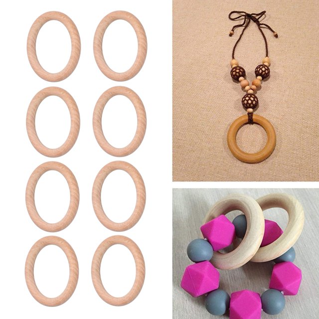 Macrame Rings, Reliable Wooden Rings Stable for DIY Jewelry Making for Painted Jewelry for Small Photo Frame Jewelry 4cm,5cm,6cm,7cm,8cm