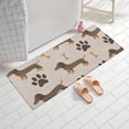 thumbnail image 2 of Dachshund and Paws Bathroom Rugs Mat,Non Slip Microfiber Bathroom Rug,Rubber Backing,Soft Bathroom Mats for Bathroom Floor,Tub and Shower,60x24in(150x60cm), 2 of 5