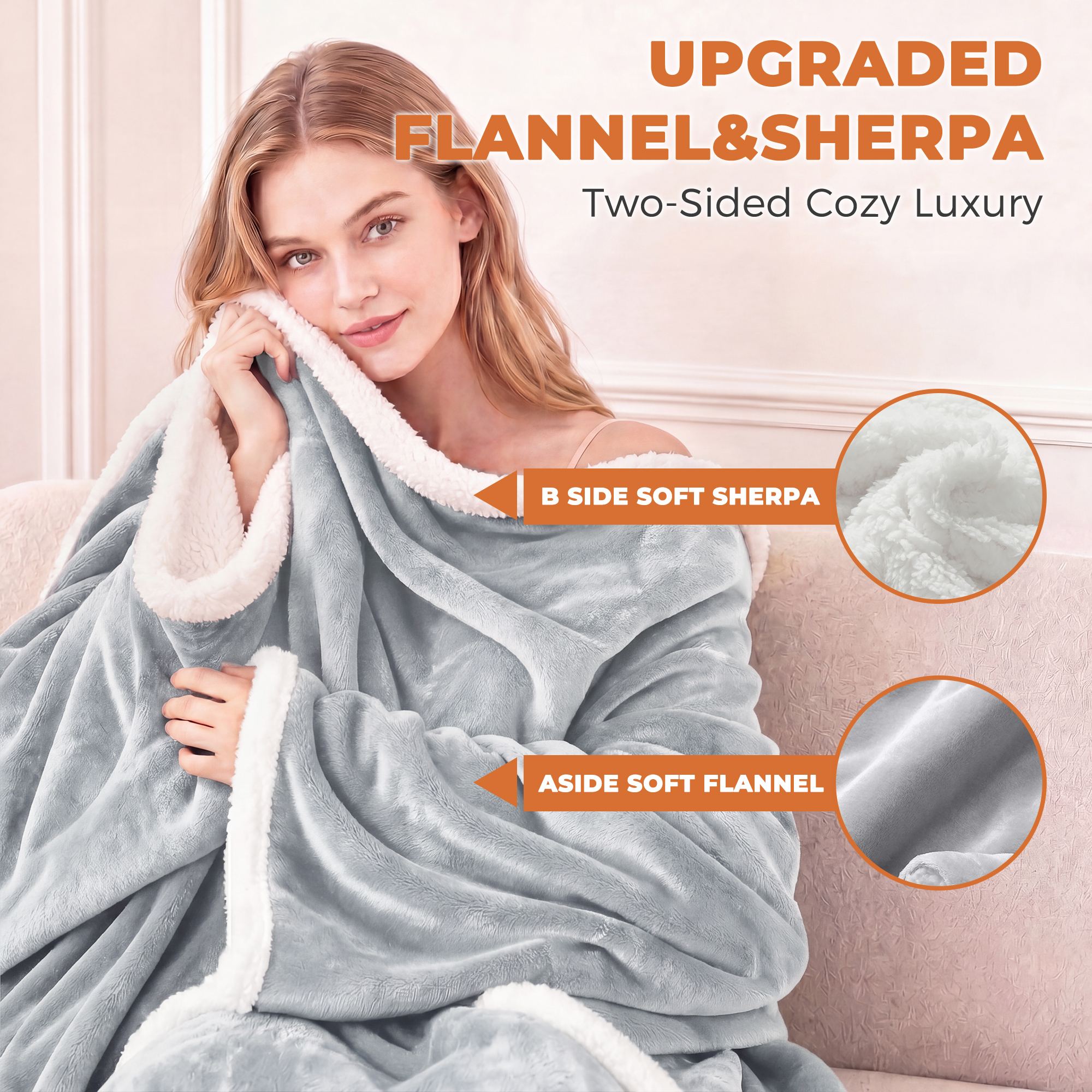 Fundaze Wearable Heated Blanket with Sleeves, 52x72 Inches photo 6