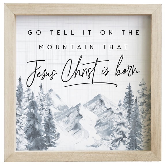 Sincere Surroundings 359762 Rustic Frame - Go Tell On The Mountain - 10 x 10 in.