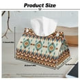 thumbnail image 7 of SEANATIVE Southwestern Aztec Tissue Box Cover PU Leather Tissue Box Holder Tribal Style Tissue Cover Rectangle Tissue Holder for Bathroom Vanity Countertop Night Stands Desk Car, 7 of 7