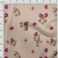 thumbnail image 3 of oneOone Polyester Lycra Fabric Leaves|Pink & Peach Flower Watercolor Printed Fabric 1 Yard 56 Inch Wide, 3 of 4