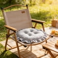 thumbnail image 4 of KUKIDSVO 40cm Round Lace Chair Cushion Velvet Floor Pillow for Living Room Bedroom Meditation(Gray), 4 of 6