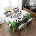 thumbnail image 4 of Golf Rectangle Tablecloth, Green Forest Tree Balls Clubs Sports Cartoon Waterproof & StainResistant Tablecloth, Washable Oil-proof Table Cover for Dining/Party/Wedding/Camping/Buffet 60x84 In, 4 of 9