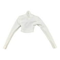 thumbnail image 1 of KLKCMS 1:6 Scale Basic Crop Tops Action Figure Clothes for 12'' Female Action Figure White, 1 of 9