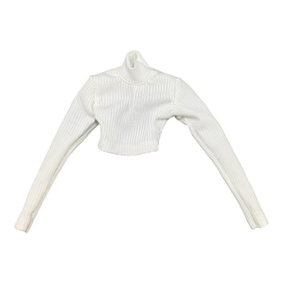 Tachiuwa Hauts Courts Basiques à l'Échelle 1:6 Vêtements de Figurine d'Action pour Figurine d'Action Féminine de 12 Pieds' Blanc