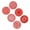 Red, variant on Heatproof Silicone Coasters 9.6cm Round Printed Pattern Cup Mat Heat Insulated Drink Pad for Home Use Table Protectors