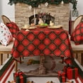 thumbnail image 5 of Christmas Tablecloth Large Size 55x94 Inches Holiday Party Table Cover Rectangle Tablecloth Christmas Tree Pattern Polyester Tablecloth Festive Dining Decor, 5 of 5