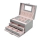 thumbnail image 1 of Naiovety Caja blanca organizadora de joyas para niñas con 3 capas de almacenamiento y cajas de joyería grandes con cerradura para mujeres Almacenamiento y organización del hogar do, 1 of 6