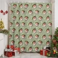 thumbnail image 2 of Shower Curtain 72"W x 78"L Western Christmas Santa Claus Snowflake Sage Green Fabric Shower Curtains Set with Hooks Water Repellent Bathroom Curtains Machine Washable Bathroom Accessories, 2 of 9