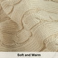 thumbnail image 2 of Ntbay 100% Cotton Cable Knit Throw, Super Soft Warm Knitted Blanket Home Decor, 51"x67", Khaki, 2 of 4