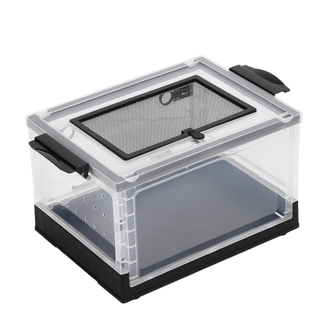 Terrarium pour Reptiles, Réservoir Pliable à Ouverture Frontale, Enclos pour Reptiles, Cage pour Reptiles, Transporteur de Reptiles avec Poulies pour Poulet Rouge Hamster