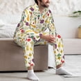 thumbnail image 7 of Salouo Vegetable Print Button-Front Long Sleeve Pajama Set for Men, Soft 2Pjs Men's Long Sleeve Sleepwear-X-Large, 7 of 7