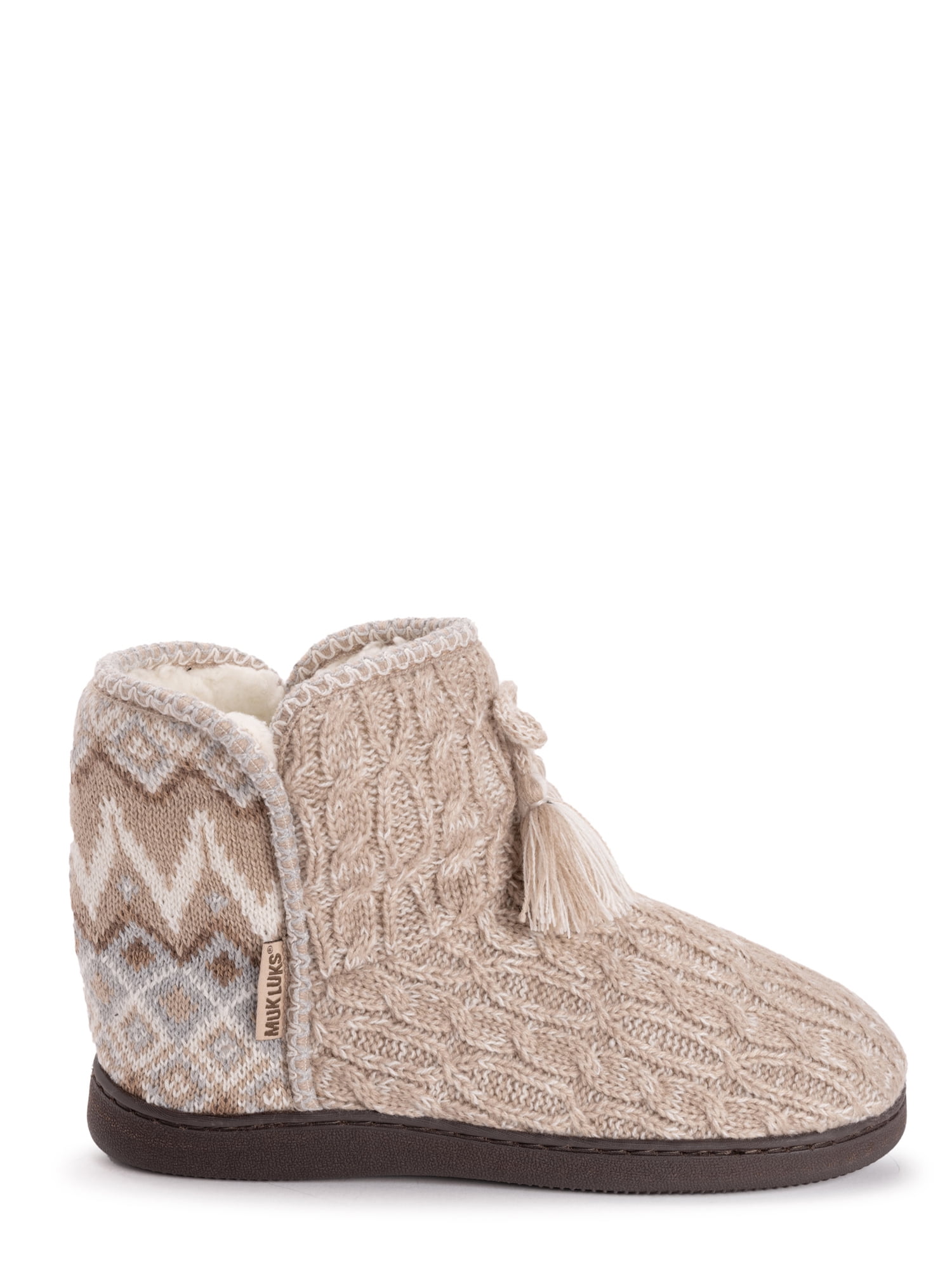 Muk Luks Women's Knit Back Bootie Slipper