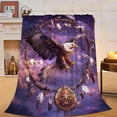 thumbnail image 2 of Eagle Blanket Super Soft Warm Eagle Animal Throw Blanket Gift for Boys Girls Cozy Fluffy Plush Bold Eagle Flannel Gifts Fleece Blankets for Kids Adults 60"X50", 2 of 4