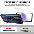thumbnail image 4 of JTCASES for Samsung Galaxy A34 5G Case, Heavy Duty Protection Magnetic Car Mount Rotating Stand [Slide Camera Window] Rugged Shockproof Anti-fall Shell for Samsung A34 5G, Blue, 4 of 9