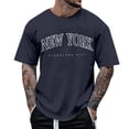 thumbnail image 1 of Camiseta de manga corta con cuello redondo y estampado de arbolitos para hombre, ideal para la playa en verano - Poliéster, informal/viajes/uso diario - Ligera, cómoda y transpirable, 1 of 3