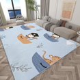 thumbnail image 4 of Washable Area Rug for Living Room 6x9 ft Cartoon Animals Monkey Boat 3D Print Decor Carpet, Non Slip Stain Resistant Large Area Rugs, for Bedroom Dining Room Office, 4 of 7