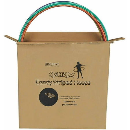 Spectrum Economy Candy-Striped Hoops, Pack of 12, Medium 30"